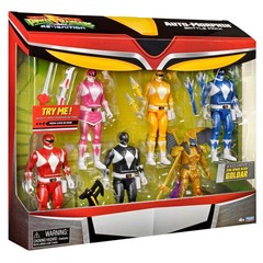 Mighty Morphin Power Rangers Re-Ignition Auto-Morphin 6pk Battle Set GOLDAR NEW