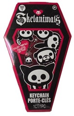 SKELANIMALS Keychain Porte Cles 6 Keychains Set Coffin Case Collect Them All NIB