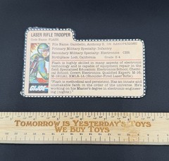 Vintage 1982 GI Joe Flash Straight Arm File Card Nicely Cut