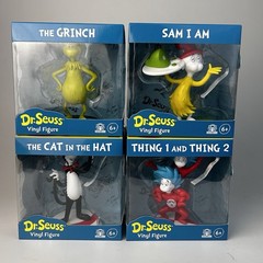 Dr. Seuss The Grinch, Sam I Am, Thing 1 & 2 Cat In Hat 4” Vinyl Figures Set Of 4