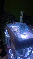 24” Articulated Crystal Dragon 3D Printed – Sky Blue Translucent PLA – Flexible