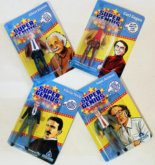 Super Genius 4.75 inches x 4 figures, Einstein, Tesla, Sagan, Asimov. Not a Toy
