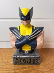 Vintage 2013 Marvel Studios Ceramic Wolverine Piggy Bank 9.5” Tall