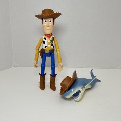 Disney Pixar Toy Story Shark Action Figure Mr. Shark With Woody And Hat Rare