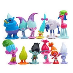 12PCS Troll Dolls Action Figures Trolls Toy Set Cartoon Characters Kids Gift-NEW