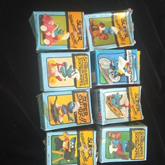 Lot Of 8 Super Smurfs With Box Vintage Peyo Schleich Toy Figures