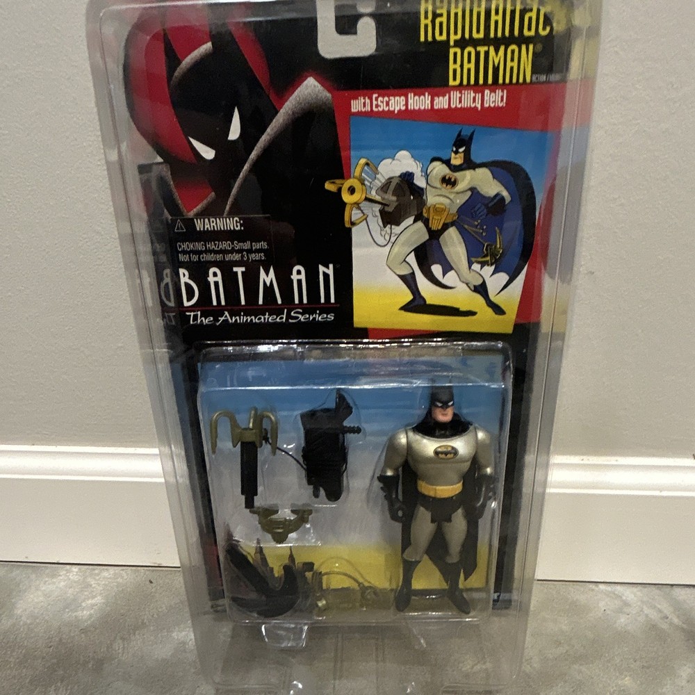 Kenner Batman The Animated Series Rapid Attack Batman Figure Boxed w/ Hook/Belt