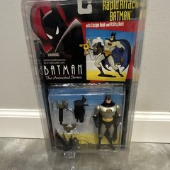 Kenner Batman The Animated Series Rapid Attack Batman Figure Boxed w/ Hook/Belt