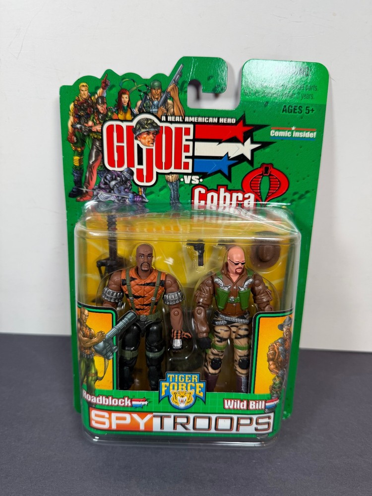GI Joe vs Cobra Spy Troops ROADBLOCK WILD BILL 3.75″ Action Figure 2 Pack