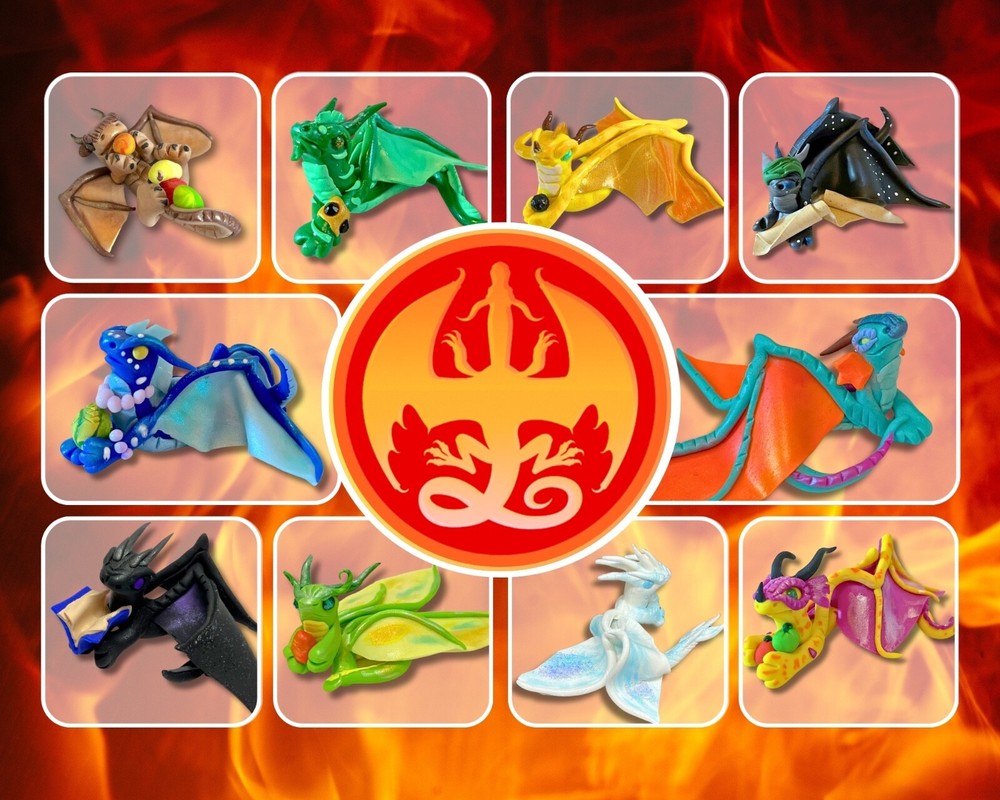 Wings of Fire Dragons! Polymer clay sculptures – Fantasy, Mythical Creatures