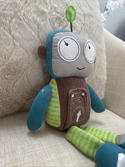 Bits i Bots Botsy Robot Marv Plush Rattle Toy 12”