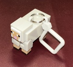 Rare Minecraft Hangers Series 1 Figures: Pink and White Sheep