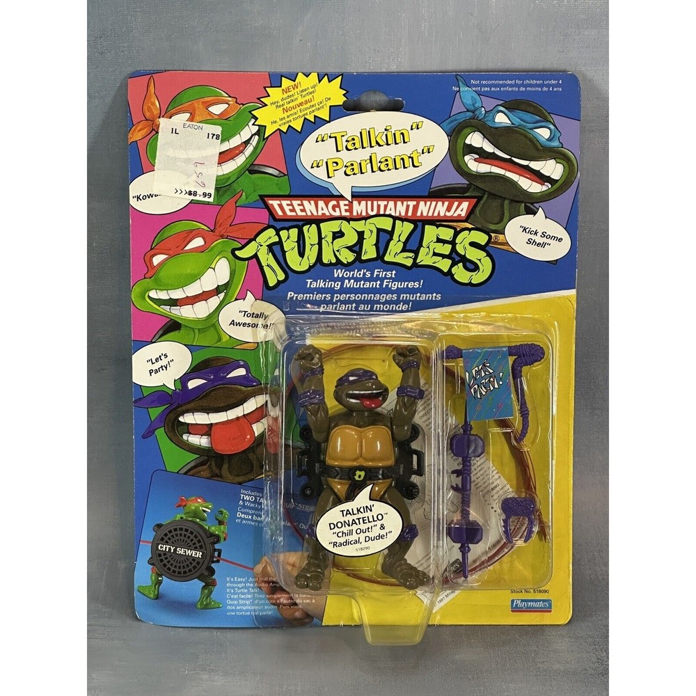 MOC 1991 FOREIGN CARD VARIANT TMNT Teenage Mutant Ninja Turtles Talkin Donatello