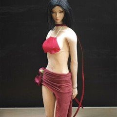 1Set 1:6 Scale Red Bellyband Dress Clothes 12″ Female Soldier Warrior Gift Lady