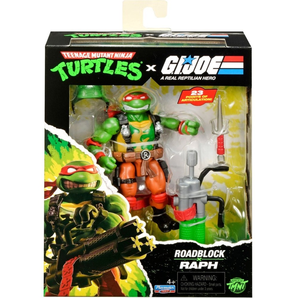Teenage Mutant Ninja Turtles x G.I. Joe Raphael x Roadblock Action Figure