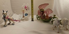 Schleich Bayala Ice Sleigh w/ Ki-Kuki Ice Cat & Elf Carriage w/ Fairies & Horse