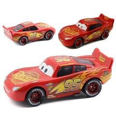 2Pcs Disney Pixar Car No.95 3rd McQueen Mack & Hauler Truck 1:55 Diecast Toy Set
