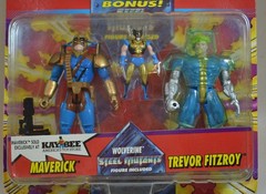 Toybiz Marvel X-Men MAVERICK VS. TREVOR FITZROY with Wolverine 1994 5″ opened