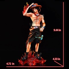 9.44in/24cm Anime One Piece Figure Ace Collectible Statue Model Toys Gifts