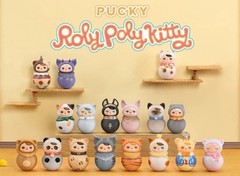 POP MART PUCKY Roly-Poly Kitty Series Figures 16pc Blind Box 100% Authentic