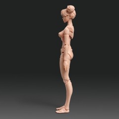 US 6″ PVC Flexible Joints Pale Skin Woman Action Figure Body Model Toys
