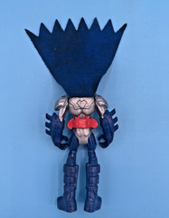 Batman Blue Silver Red Action Figure From Bat Chopper Playset 4″
