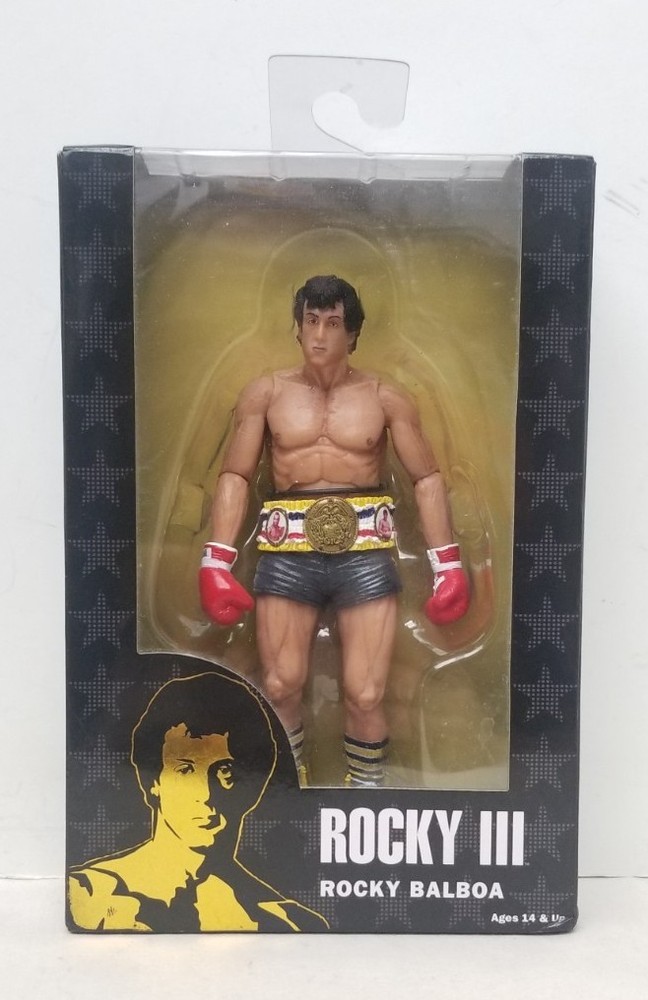 (2016) NECA 7″ Rocky 3 Series 1 “Rocky Balboa” 40th Anniv. Figure NIB (BOX DMGE)