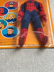 VINTAGE 1979 MEGO PIN PIN TOYS 8″ SPIDERMAN ACTION FIGURE NEW ON CARD NEAR MINT
