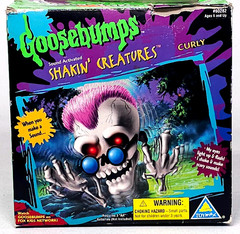 Vintage Goosebumps Shaking Creatures Curly Halloween Decor 1996 Toymax ~TESTED