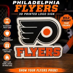 Philadelphia Flyers 3D Printed Logo Sign Hockey Fan Desk Shelf Man Cave Decor