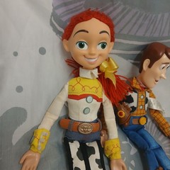Toy Story 2 16″ JESSIE Pull-String Talking Doll + Woody – Toy Lot