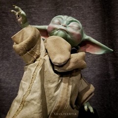 Baby Yoda Grogu Eyelids – Sideshow realistic version hand painted silicone lids