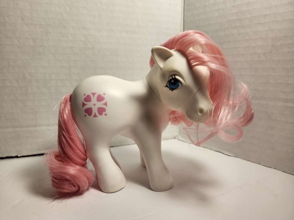 Vintage 1983 G1 Hasbro My Little Pony Earth Pony SUNDANCE Pink and White (C4)