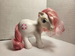 Vintage 1983 G1 Hasbro My Little Pony Earth Pony SUNDANCE Pink and White (C4)