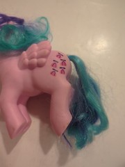 G1 MY LITTLE PONY MLP WHIZZER TWINKLE EYE PEGASUS 1985 PINK & BLUE