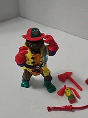 Vintage 1991 TMNT HOSE EM DOWN DON 100% COMPLETE Firefighter MINT Ninja Turtles