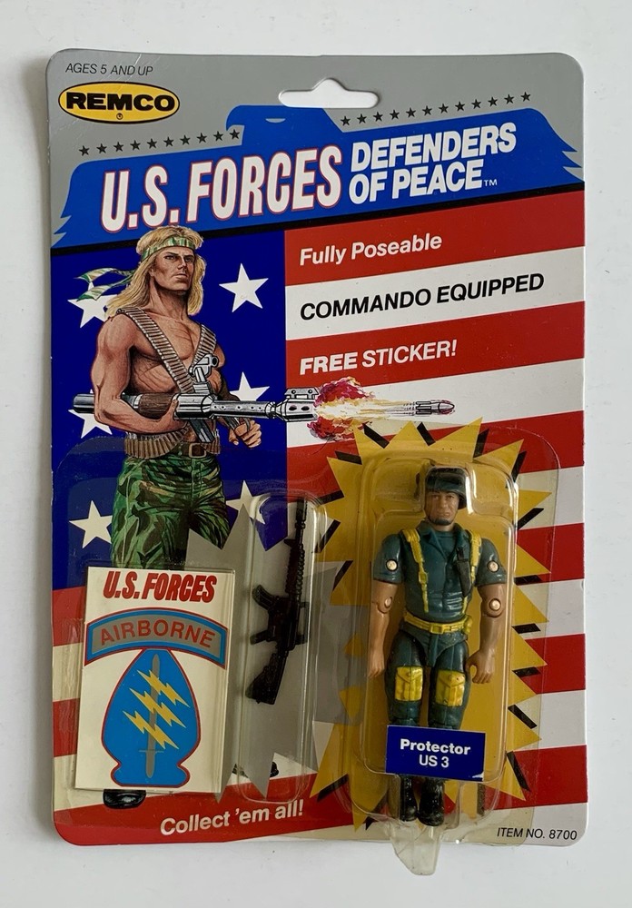 VINTAGE 1986 Remco US Forces Defenders of Peace – Protector US 3 GI Joe NEW MOC