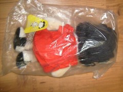 1952 Vintage Lucy Peanuts Plush Doll Red Dress Determined Products Cartoon NOS
