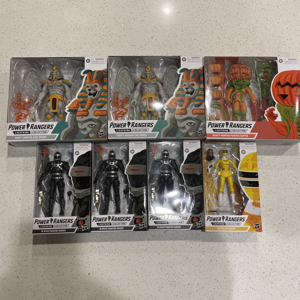 Power Rangers 6″ PUMPKIN RAPPER & KING SPHINX With Black Ranger / Yellow Ranger