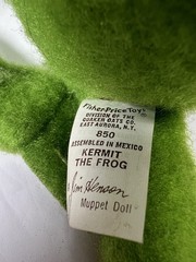Vtg 1977 Kermit the Frog Fisher Price #850 Jim Henson Muppets Plush W/ Box