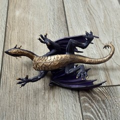 Safari Ltd Midnight Moon Dragon Purple and Gold Mythical Fantasy Toy Figure 2008