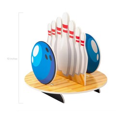 Fun Express 10″ x 9 1/2″ Bowling Party Pins & Bowling Ball Table Centerpiece