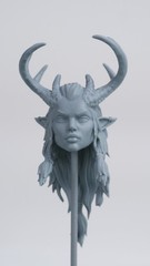 Fantasy D&D Mythic Legions Elaria Oakshade Head v3 1:12 Resin 3d Print