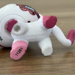 LPS Littlest Pet Shop Rare Pink White Glitter Shorthair Cat #2291 Authentic