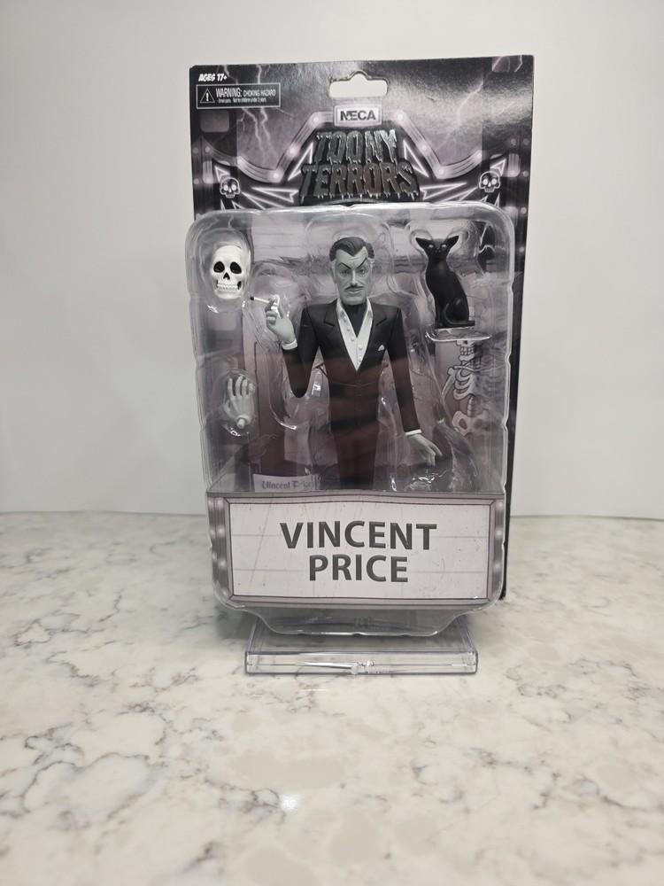 NECA Toony Terrors Silver Screen Vincent Price [Black & White] SEALED