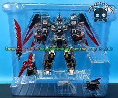 Quantum Heroes Dinoster Guardians Metatron Alpha Transformer Robot Figure Black
