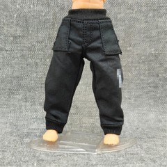 1:18 Scale Black Casual Trousers Pants Clothes 3.75″ Male Action Figure Body Toy