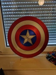 24″ AVENGERS CAPTAIN AMERICA VIBRANIUM SHIELD 75TH ANNIVERSARY COSPLAY PROP NEW