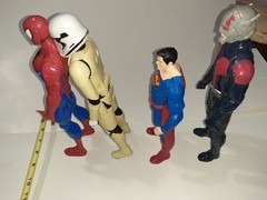 Lot of 4 Hasbro Mattel Action Figures Superhero 9.5-12″ Inch Marvel-DC Comics