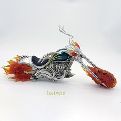 Ghost Rider Flame Motorcycle Chassis Desktop Model Ornament Boxed Figurines Gift